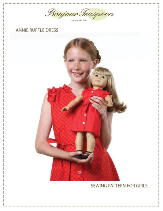 Annie Ruffle Dress for Girls and Dolls Bundle Pattern