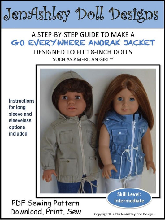 Go Everywhere Anorak Jacket 18" Doll Clothes