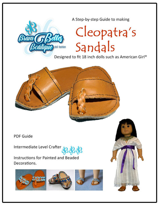 Cleopatra's Sandals 18" Doll Shoe Pattern