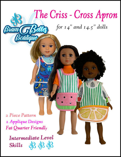 Criss Cross Apron 14-14.5" Doll Accessories Pattern