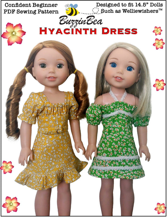 Hyacinth Dress 14.5" Doll Clothes Pattern