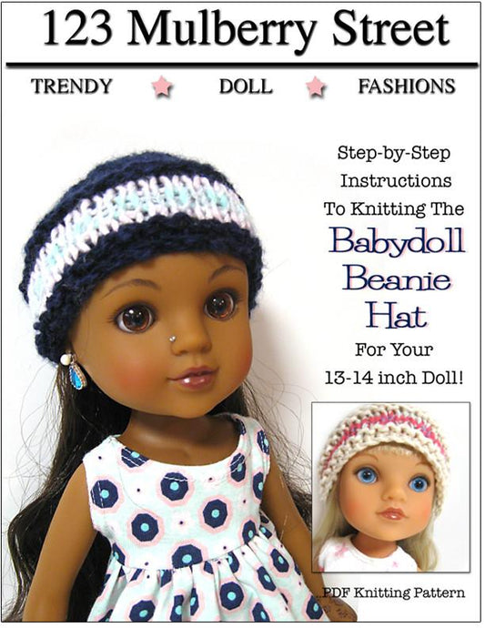 Babydoll Beanie Knitting Pattern for Les Cheries and Hearts for Hearts Girls Dolls