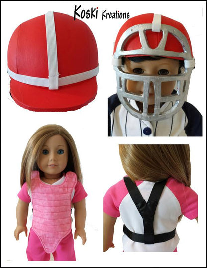 Baseball Equipment 18" Doll Accessory Pattern