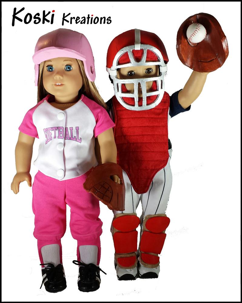 Baseball Equipment 18" Doll Accessory Pattern