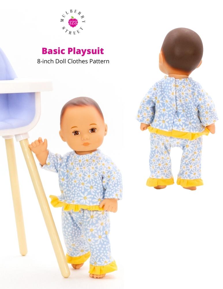Basic Playsuit 8" Baby Doll Clothes Pattern