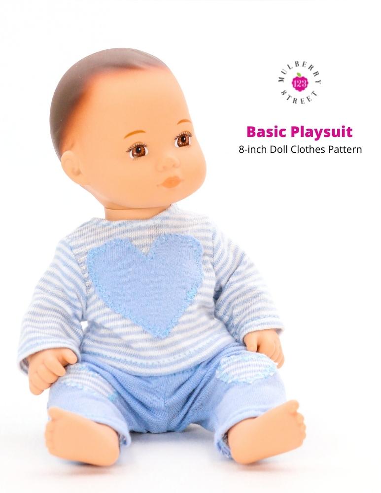 Basic Playsuit 8" Baby Doll Clothes Pattern