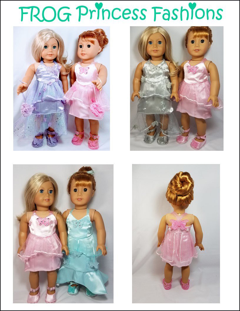 Beautiful Butterfly Gown 18" Doll Clothes Pattern