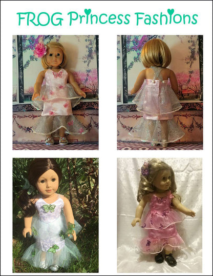 Beautiful Butterfly Gown 18" Doll Clothes Pattern