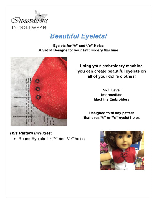 Beautiful Buttonholes! Eyelets Machine Embroidery Design