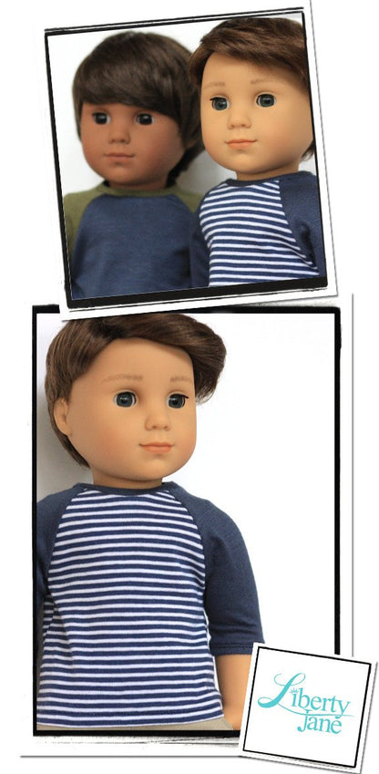 Boy Doll Baseball T-Shirt 18” Doll Clothes Pattern