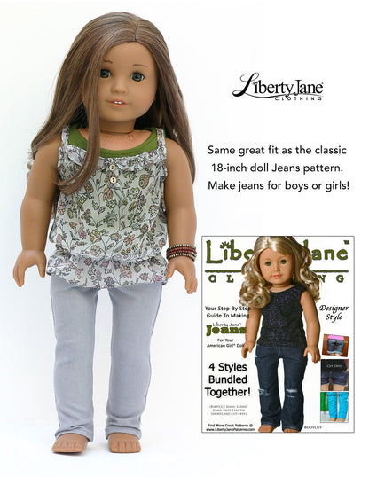 Boy Doll Jeans Bundle 18" Doll Clothes Pattern