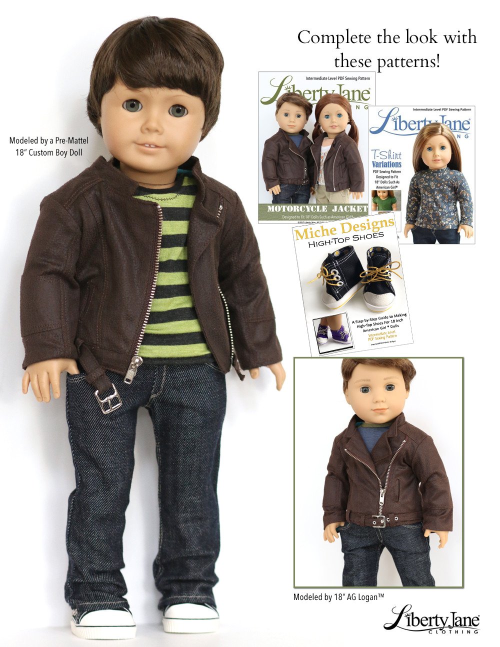 Boy Doll Jeans Bundle 18" Doll Clothes Pattern