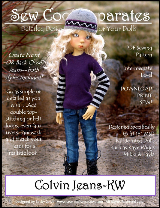 Colvin Jeans Pattern for MSD Ball Jointed Dolls