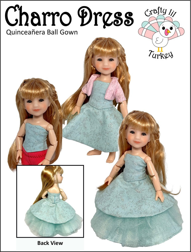 Charro Dress Pattern for 8" BJD Dolls such as Ten Ping and Mini Sara