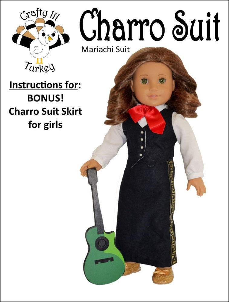 Charro Suit 18" Doll Clothes Pattern