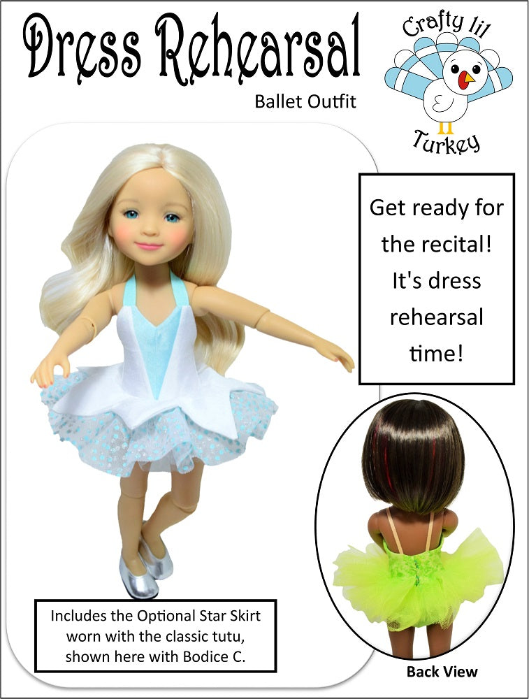 Dress Rehearsal Pattern For 15" Ruby Red Fashion Friends Dolls