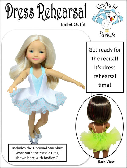 Dress Rehearsal Pattern For 15" Ruby Red Fashion Friends Dolls