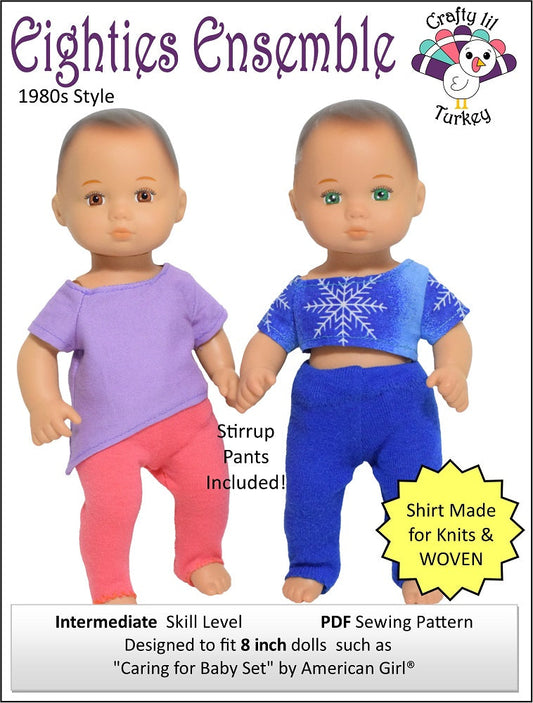 Eighties Ensemble 8" Baby Doll Clothes Pattern