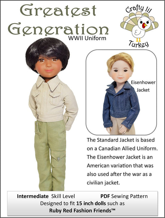Greatest Generation Pattern for 15" Ruby Red Fashion Friends Dolls