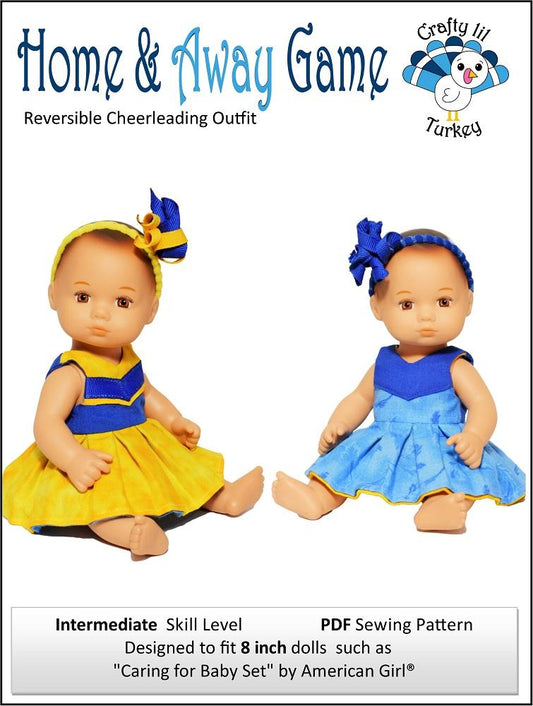 Home & Away Game Outfit 8" Baby Doll Clothes Pattern