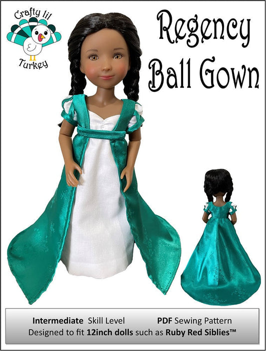 Regency Ball Gown Pattern for 12" Siblies Dolls