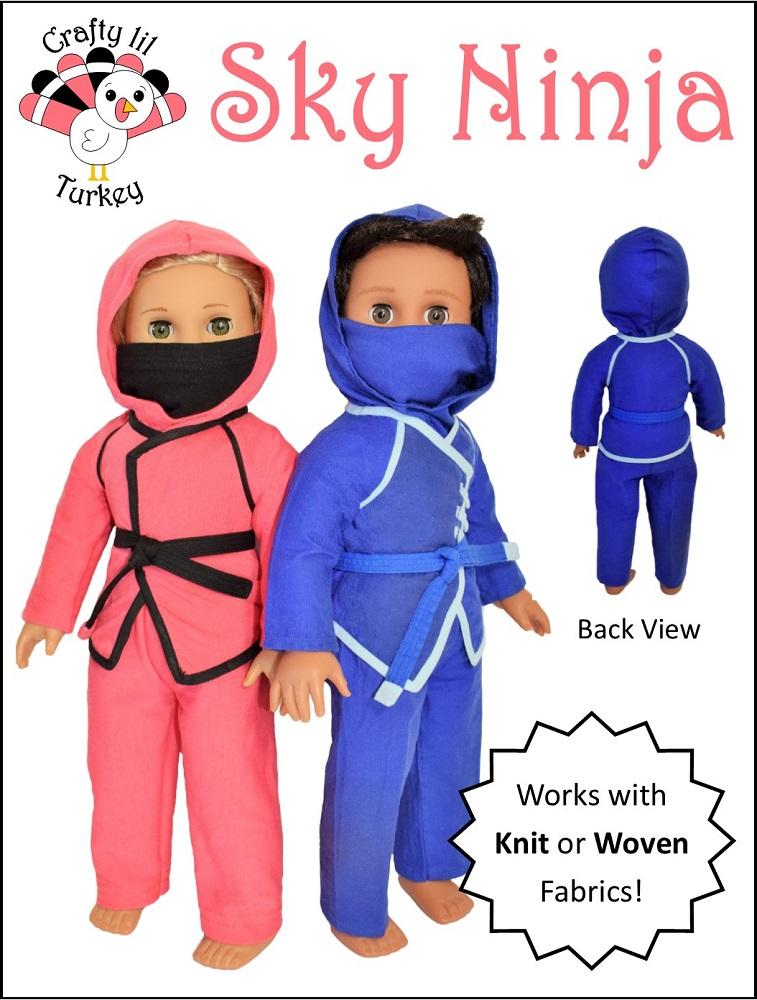 Sky Ninja 18" Doll Clothes Pattern