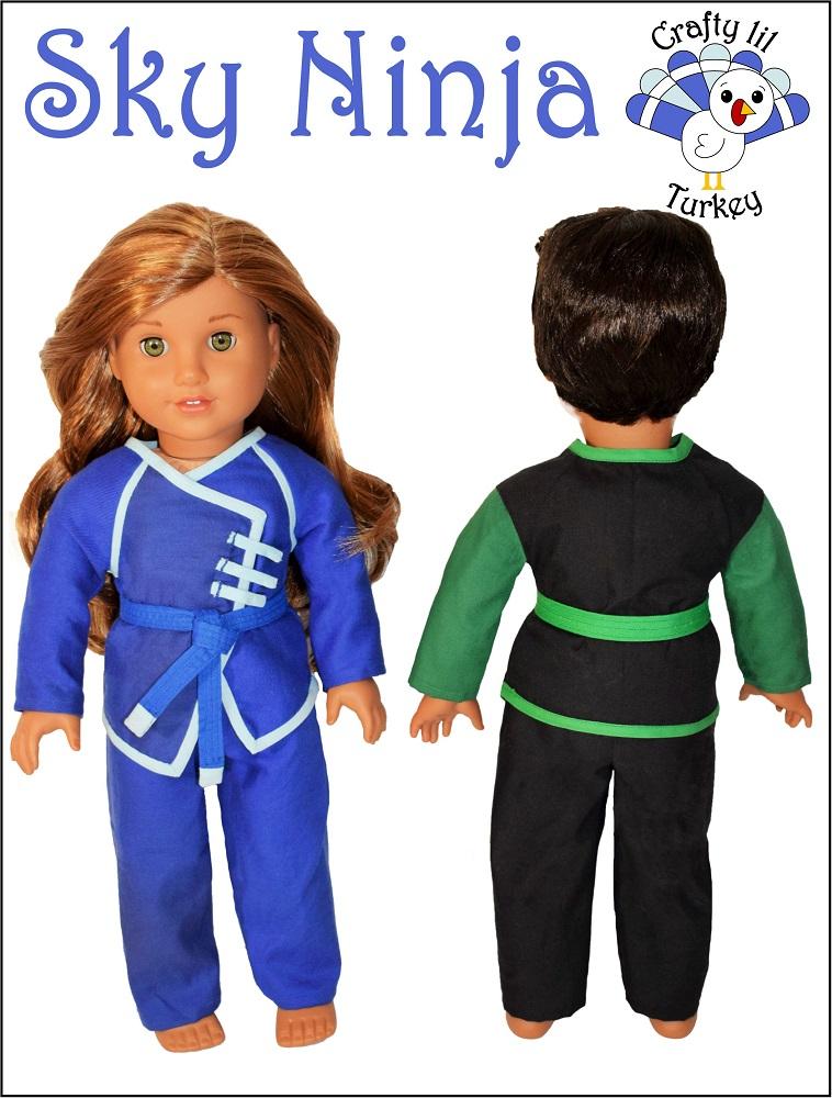 Sky Ninja 18" Doll Clothes Pattern