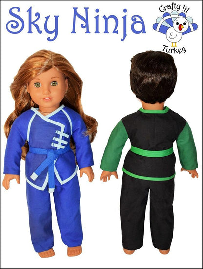 Sky Ninja 18" Doll Clothes Pattern