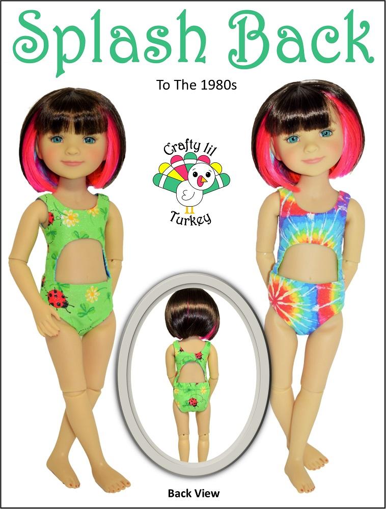 Splash Back To The 1980s Swimsuit Pattern For 15" Ruby Red Fashion Friends Dolls