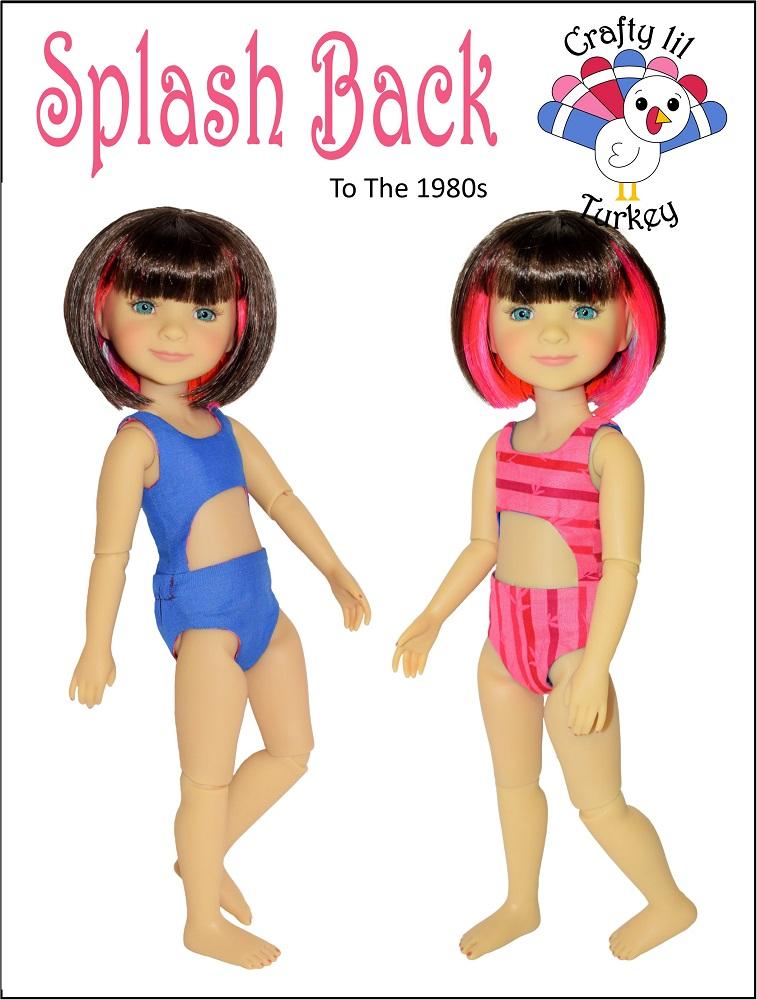 Splash Back To The 1980s Swimsuit Pattern For 15" Ruby Red Fashion Friends Dolls