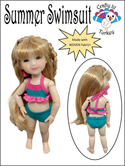 Summer Swimsuit Pattern For 8" BJD Dolls such as Mini Sara™