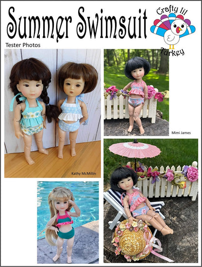 Summer Swimsuit Pattern For 8" BJD Dolls such as Mini Sara™
