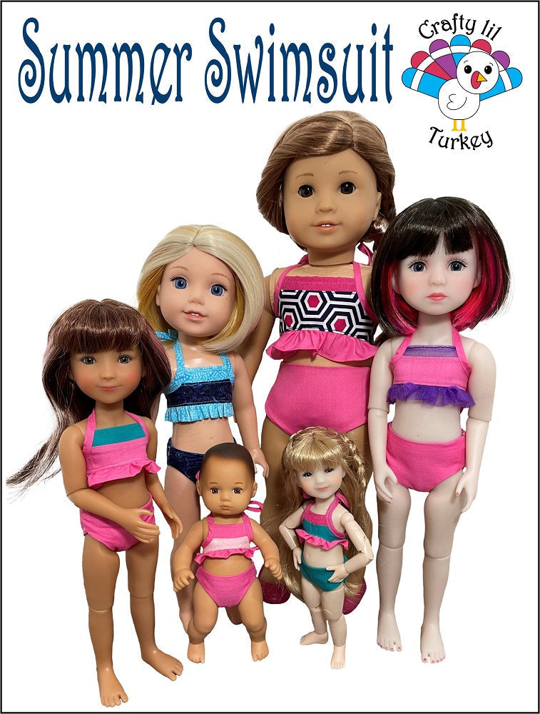 Summer Swimsuit Pattern For 8" BJD Dolls such as Mini Sara™
