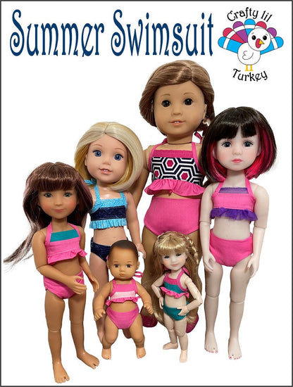Summer Swimsuit Pattern For 8" BJD Dolls such as Mini Sara™
