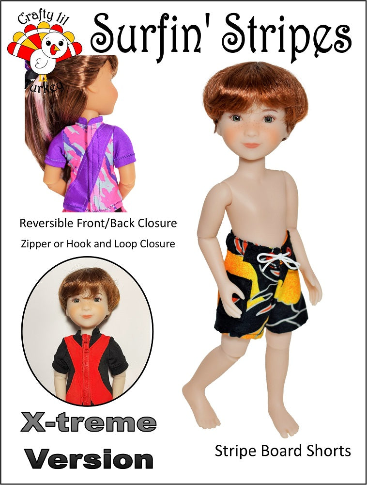 Surfin' Stripes Pattern for 12" Siblies Dolls