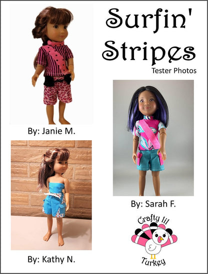 Surfin' Stripes Pattern for 12" Siblies Dolls