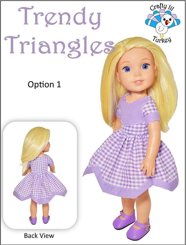 Trendy Triangles: Summer Dress 14-15" Doll Clothes Pattern