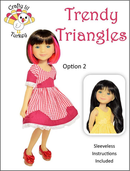 Trendy Triangles: Summer Dress 14-15" Doll Clothes Pattern