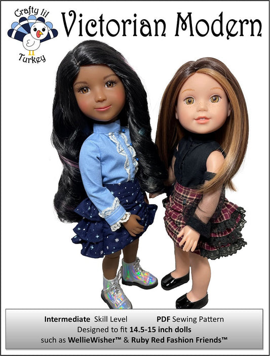 Victorian Modern 14.5-15" Doll Clothes Pattern