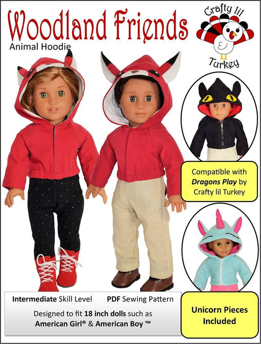 Woodland Friends 18" Doll Clothes Pattern