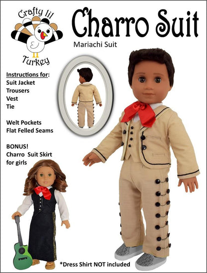 Charro Suit 18" Doll Clothes Pattern