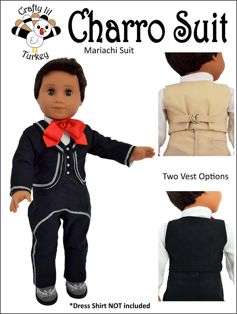 Charro Suit 18" Doll Clothes Pattern