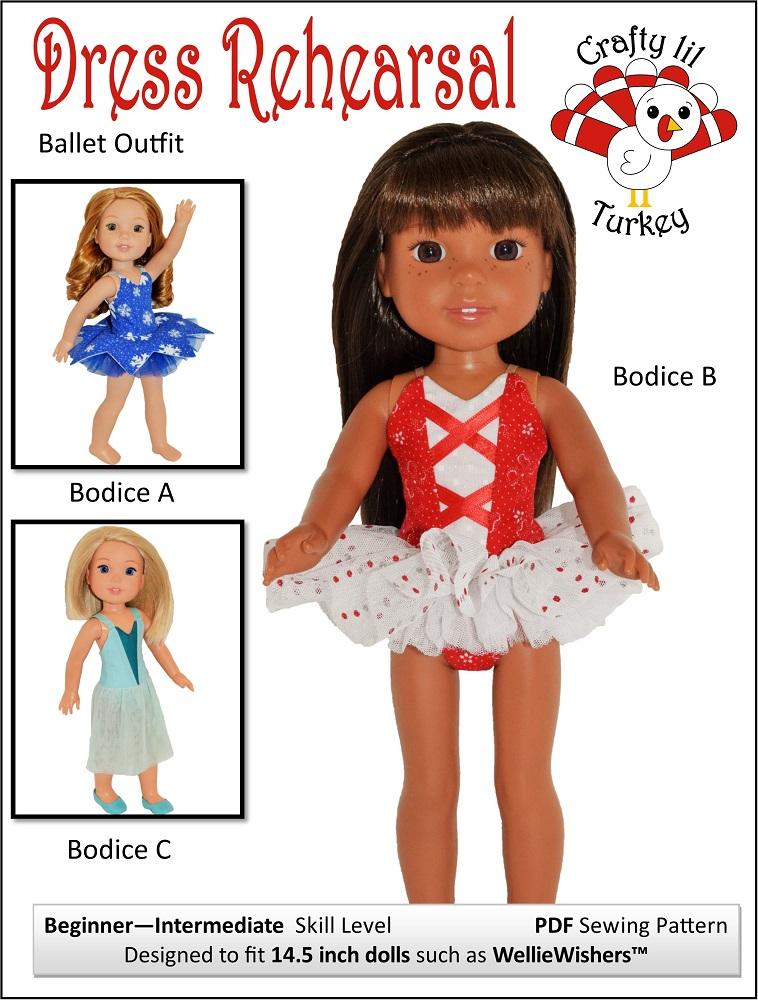 Dress Rehearsal 14.5" Doll Clothes Pattern
