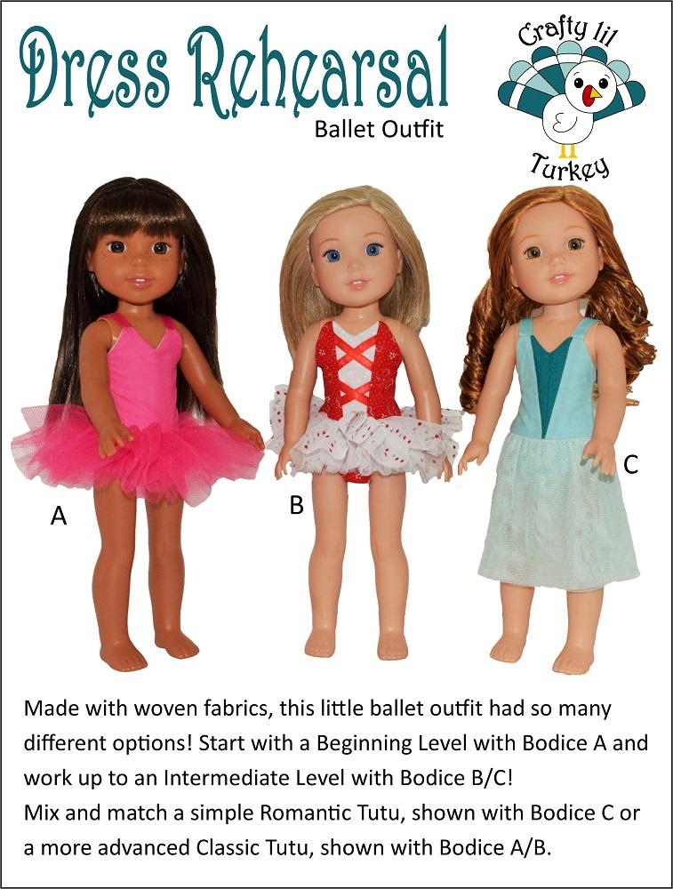 Dress Rehearsal 14.5" Doll Clothes Pattern