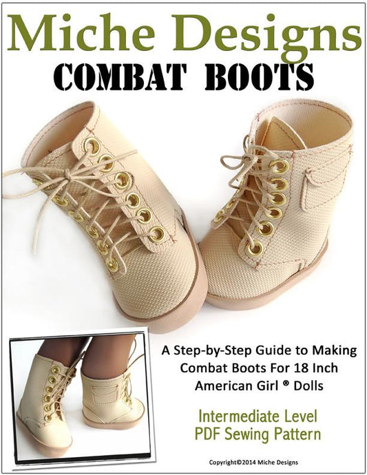 Combat Boots 18" Doll Shoes