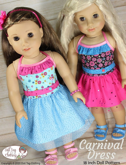 Carnival Dress 18" Doll Clothes Pattern