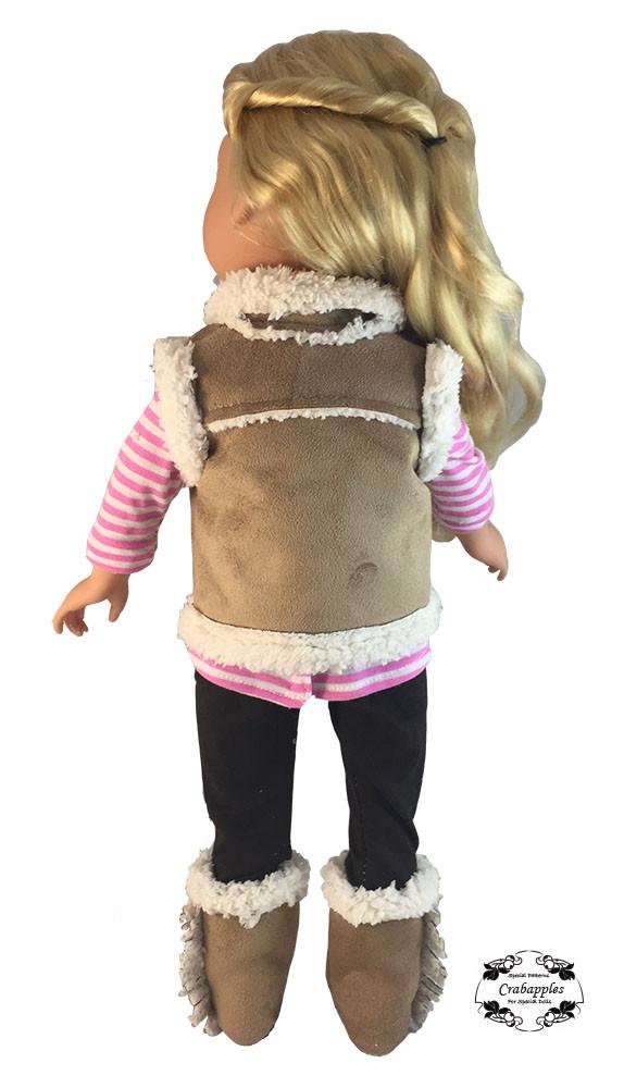 Chilly Morning Vest, Hat and Boot Bundle Pattern for Journey Girls Dolls