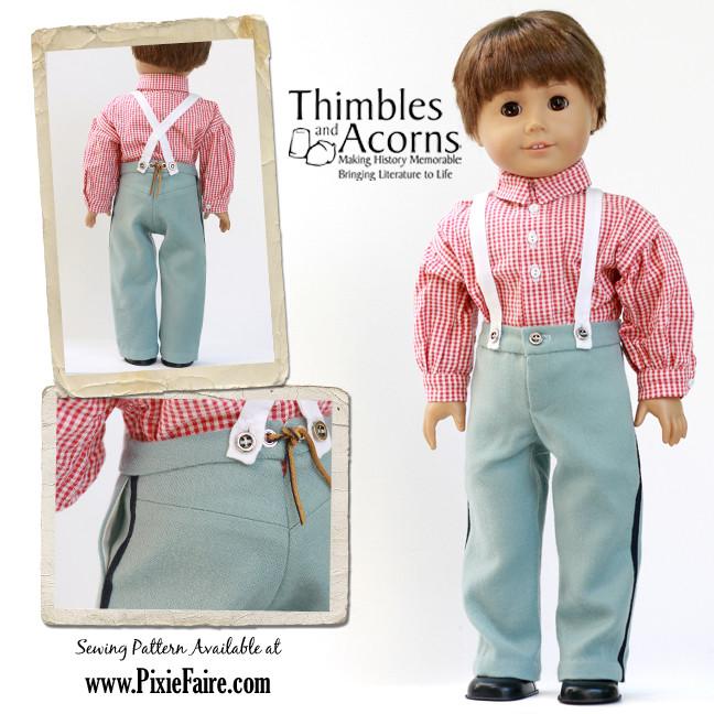1860 Civil War Uniform 18" Doll Clothes Pattern