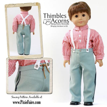 1860 Civil War Uniform 18" Doll Clothes Pattern
