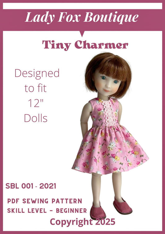 Tiny Charmer Dress Doll Clothes Pattern For 12 Inch Siblies Dolls